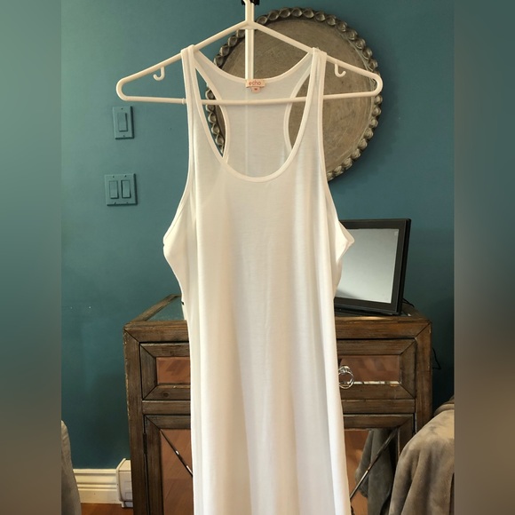 White beach coverup dress maxi - Picture 3 of 3